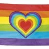 DRAPEAU CŒUR ARC EN CIEL (Dimension 90 X 150 Cm) Drapeau Gay Pride -FêteMagique Soldes import 289 44721 1