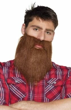 BARBE ROUSSE DE HIPSTER (Longue Barbe Adhésive)