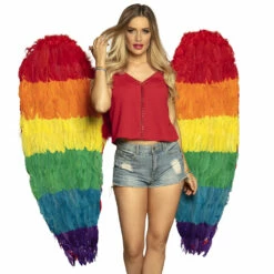 AILES D'ANGE ARC EN CIEL (Ailes En Plumes 120/120 Cm) Gay Pride