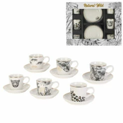 COFFRET 6 TASSES SAVANE (Pack Avec Soucoupes)