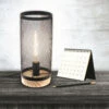 LAMPE CYLINDRE FILAIRE (Grille Noire) -FêteMagique Soldes la12063