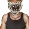 MASQUE DE TIGRE LATEX (Masque Intégral En Latex) -FêteMagique Soldes masque latex tigre adulte 230814
