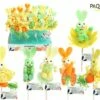 LAPIN DE PÂQUES SUR TIGE (Pack 18 Pièces Assorties) 1 LAPIN DE PÂQUES SUR TIGE (Pack 18 Pièces Assorties) -FêteMagique Soldes paq112
