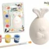 LAPIN EN PLÂTRE A PEINDRE (Sachet Lapin + Peinture) -FêteMagique Soldes paq325