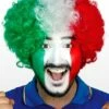 PERRUQUE AFRO ITALIE (Supporter Italie) -FêteMagique Soldes perruque italie mw 101996 1