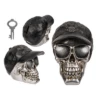 TIRELIRE TÊTE DE MORT (Casquette 16 X 13cm) -FêteMagique Soldes tirelire avec serrure t te de mort avec basecap 52152