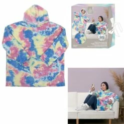 SWEAT PLAID A CAPUCHE (Modèle Fun Tye And Dye) Taille Unique H/F