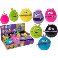 PELUCHES MONSTRES FUN (Pack 12 Pièces - 6 Coloris)